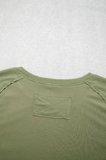 Long Sleeve Round Neck Paneling T-Shirt