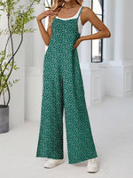Full Size Floral Print Wide Leg Casual Jumpsuit Plus Size