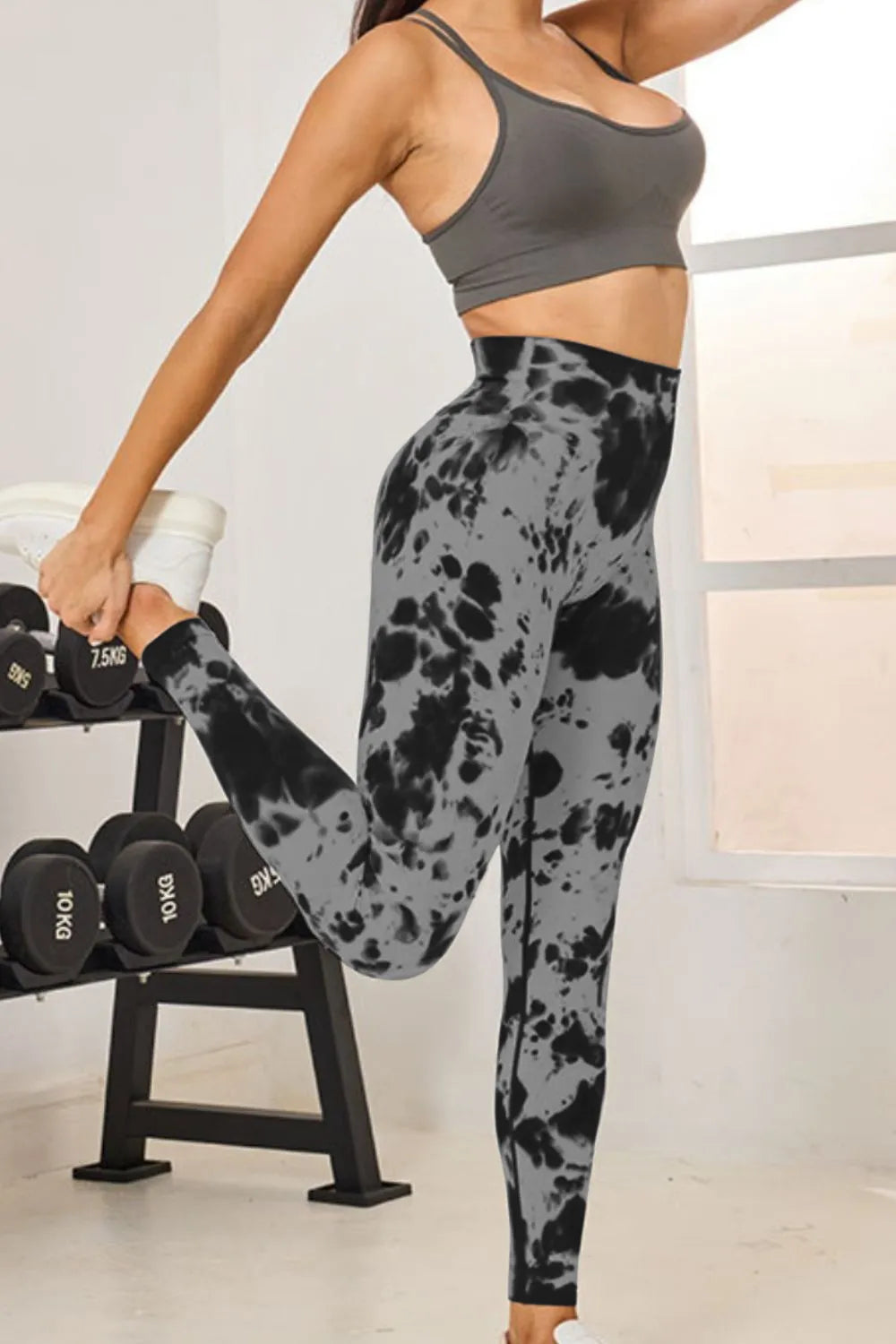 Tie-Dye High Waist Active Leggings - Ladyez
