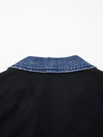 Denim Trim Button Detail Top