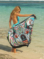 Printed Spaghetti Strap Cover Up - Ladyez