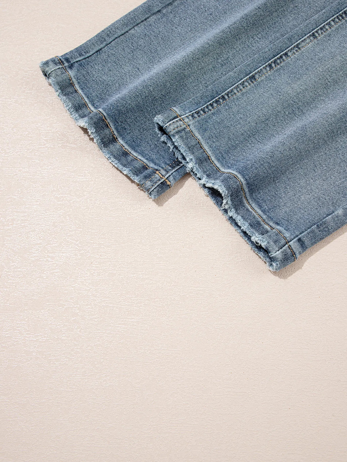 Distressed Ankle-length Straight Jeans - Ladyez