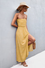 Strapless Split Maxi Dress - Ladyez