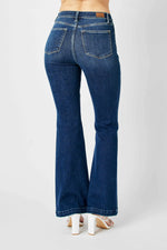 Judy Blue Full Size Hw Angled Side Seam Detail Flare Jeans Plus Size - Ladyez