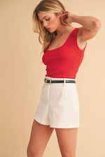 Aemi+Co Square Neck Wide Strap Tank