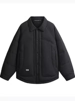 Men’s Plus Size Lightweight Padded Snap-Down Jacket