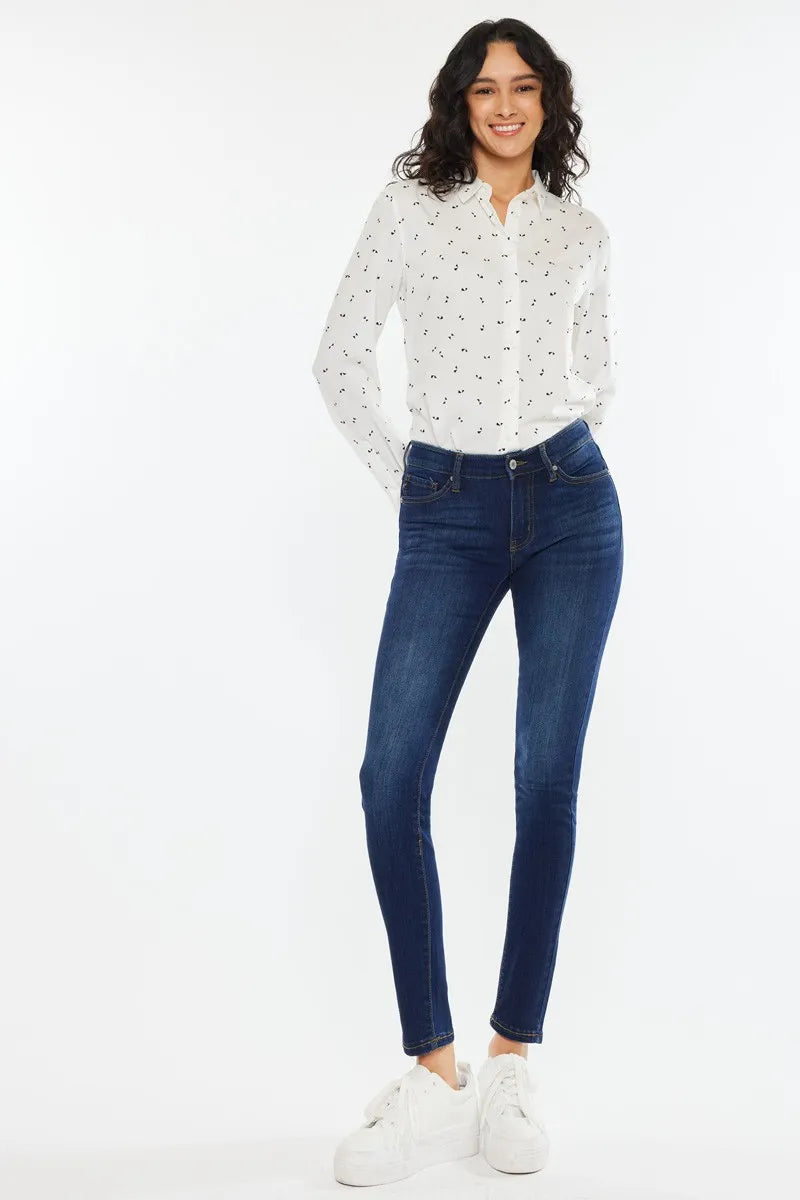Kancan Mid Rise Super Skinny Jeans - Ladyez