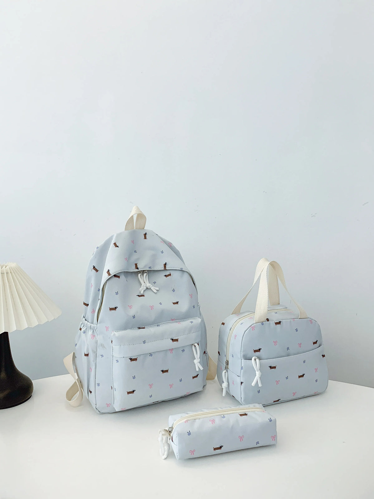 3-Piece Daisy Print Canvas Bag Set - Ladyez