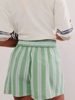 Striped Elastic Waist Casual Shorts