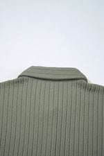 Ribbed Knit Button-Up Cardigan