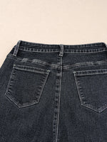 Seam Detail Flared Bottom Ankle Length Jeans - Ladyez
