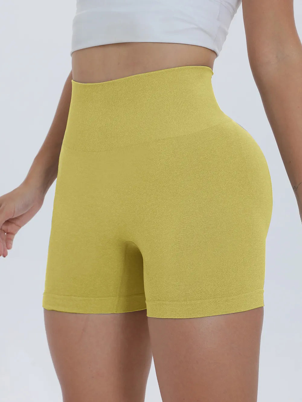 High Waist Active Shorts - Ladyez