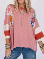 Striped Floral Long Sleeve T-Shirt