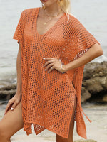 Side Tied V-Neck Cover-Up - Ladyez