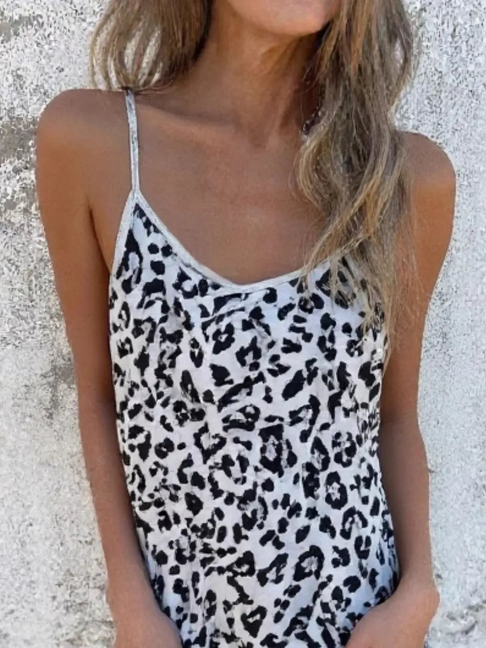 Leopard Sleeveless Jumpsuit with Pockets