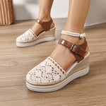 Round Toe Wedge Sandals