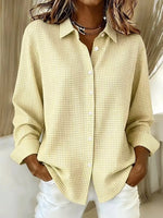 Full Size Plaid Button Up Long Sleeve Shirt Plus Size