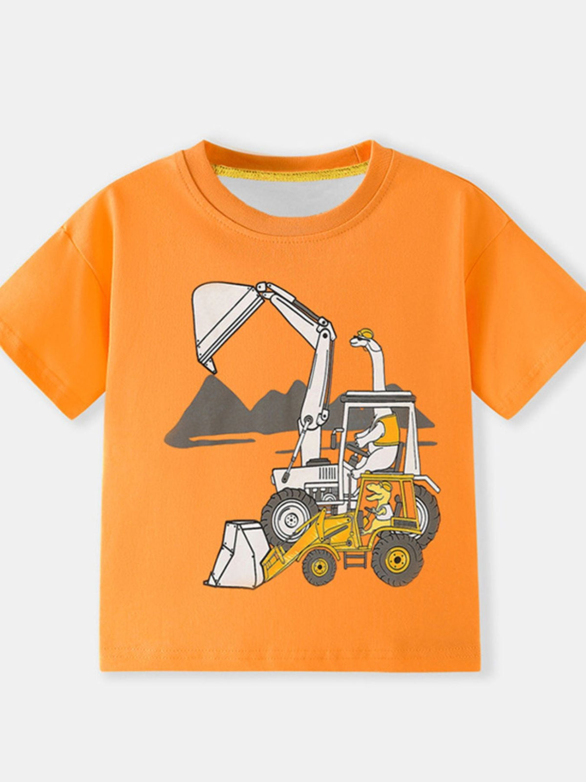 Children's Excavator Graphic Short Sleeve T-Shirt