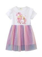 Children's Unicorn Rainbow Tulle Dress