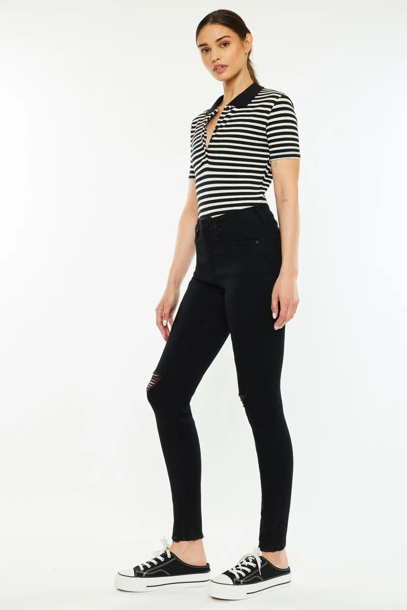 Kancan Distressed High Rise Super Skinny Jeans - Ladyez