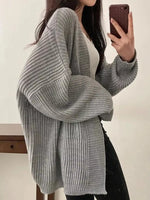 Open Front Oversized Knit Cardigan