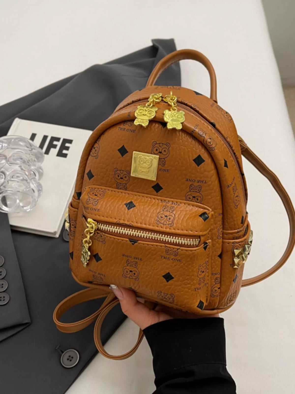 Patterned Mini Backpack Bag
