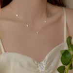 925 Sterling Silver Clover Charm Necklace