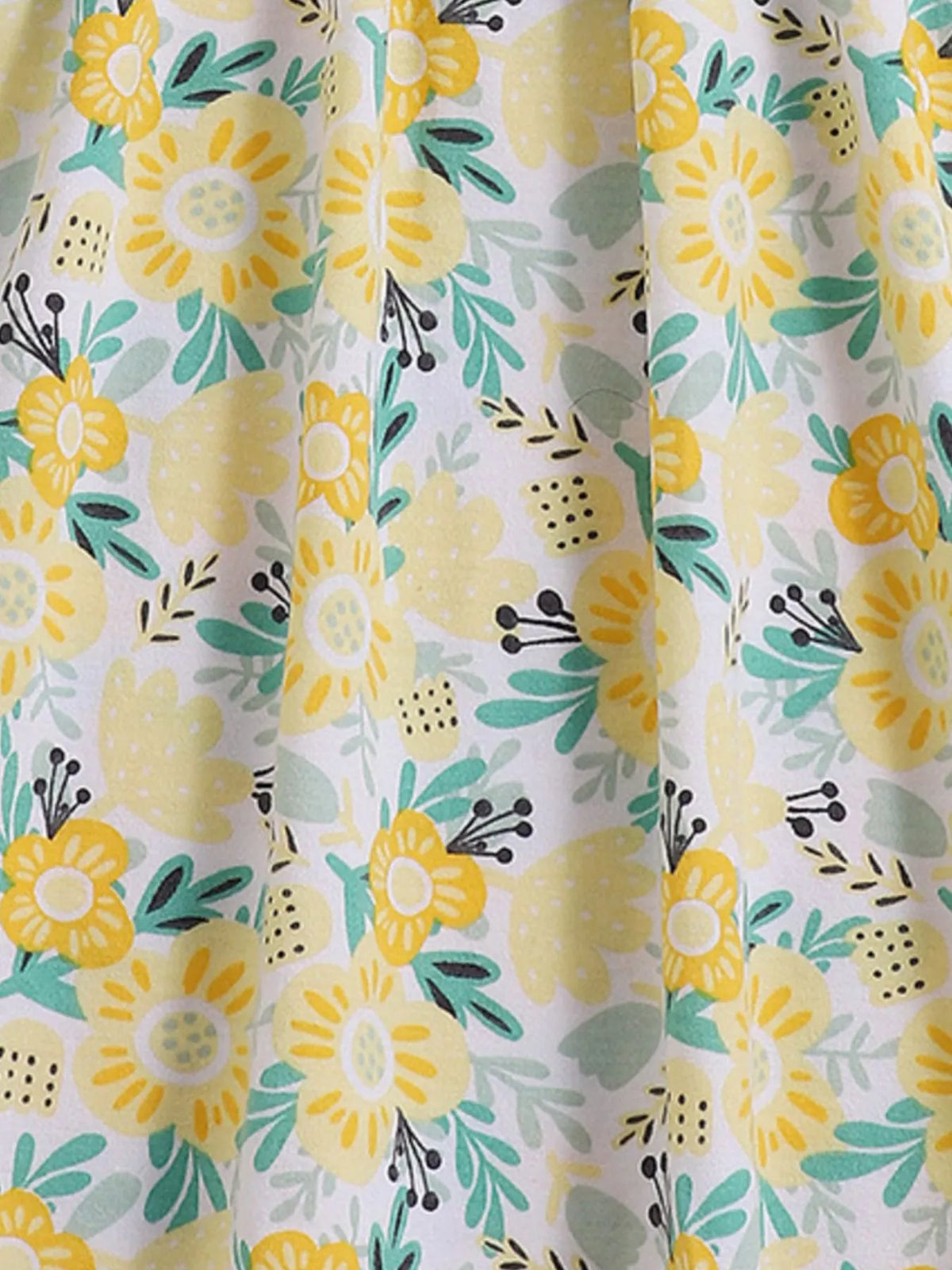 Children's Floral Print Spaghetti Strap Dress