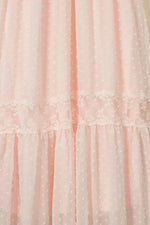Polka Dot V-Neck Ruffle Midi Dress