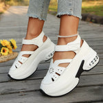 Cutout Round Toe Platform Sandals