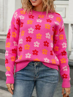 Floral Crew Neck Sweater