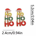 HO HO HO Christmas Drop Earrings