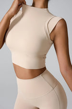 Mock Neck Active Tank - Ladyez