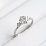 925 Sterling Silver Moissanite Ring