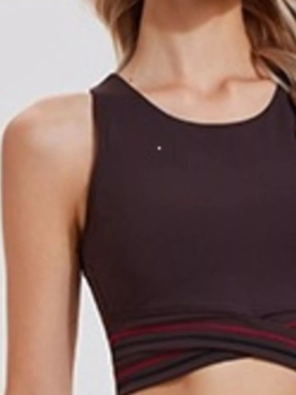 Full Size Criss-Cross Hem Active Tank Plus Size