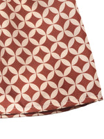 One-Shoulder Top and Geometric Print Maxi Skirt Set
