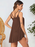Scoop Neck Top and Shorts Lounge Set - Ladyez