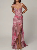 Sweetheart Neck Slit Maxi Dress