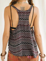 Printed Scoop Neck Tank - Ladyez