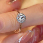1 Carat 925 Sterling Silver Moissanite Flower Ring