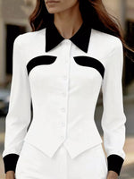 Contrast Button-Down Shirt