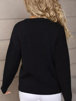 Valentine's Day Heart Pattern Long Sleeve Sweater