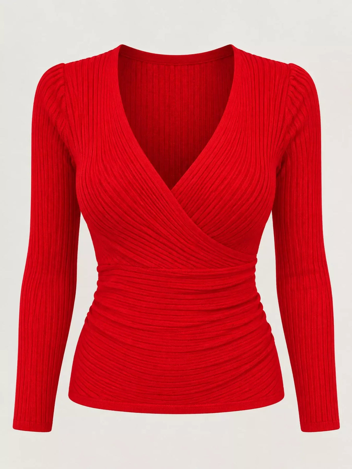 Full Size Ribbed Long Sleeve Slim Fit T-Shirt Plus Size