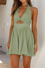 Cutout Halter Neck Mini Dress