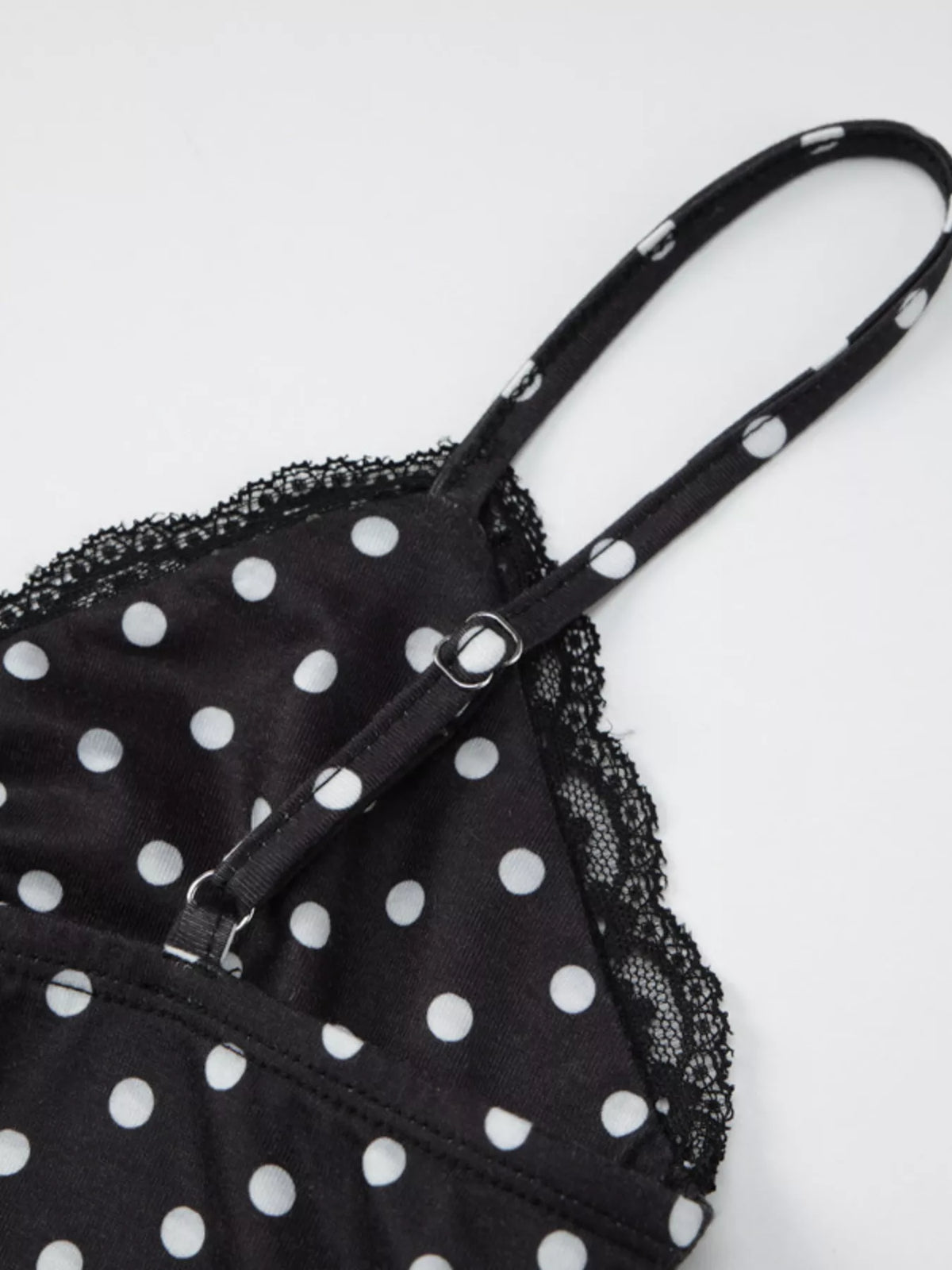 Polka Dot Lace Trim Cami