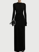 Ruched Long Sleeve Maxi Dress