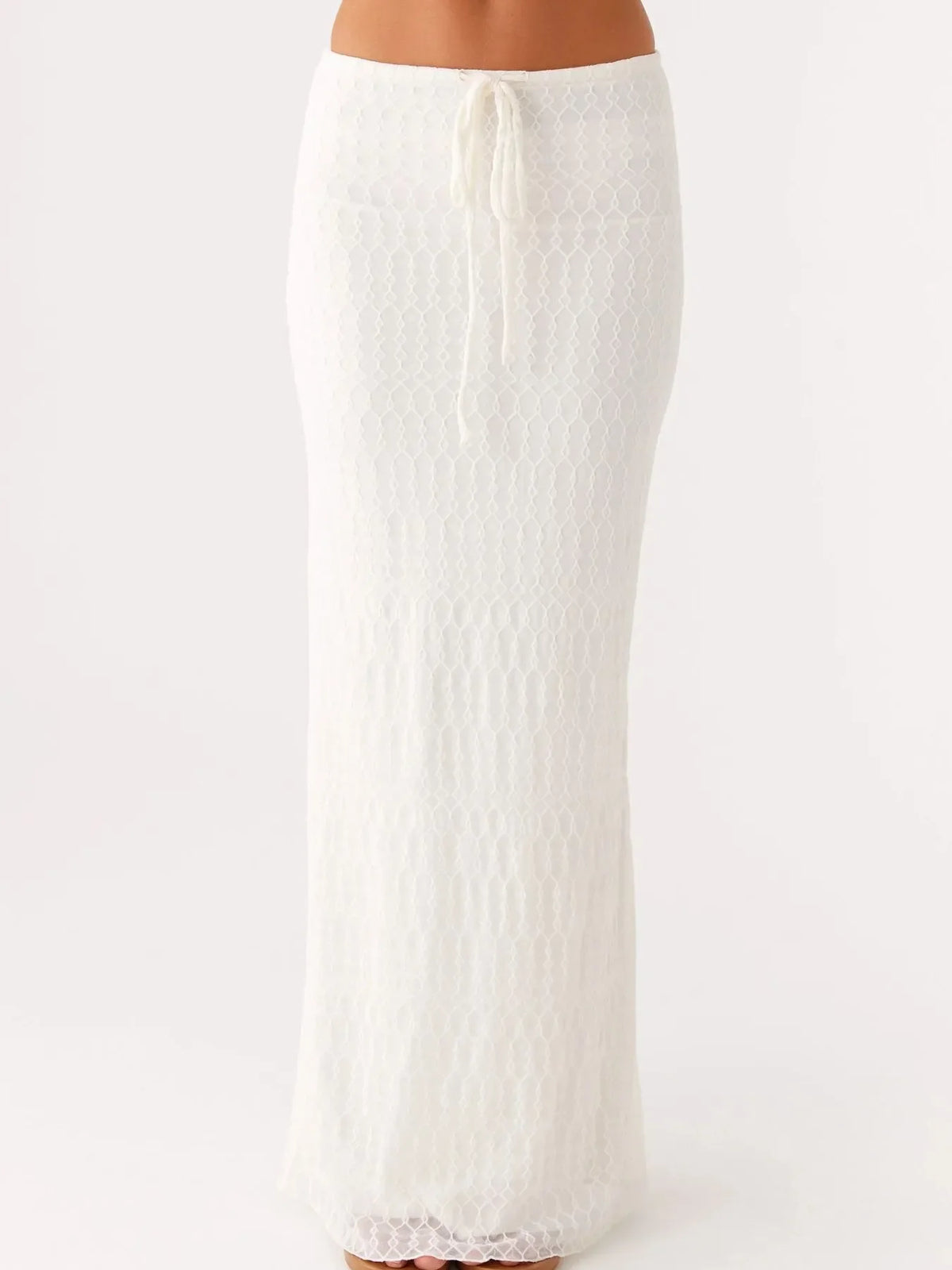 Tie Front Tube Top and Maxi Skirt Set