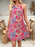 Paisley Print Halter Summer Dress