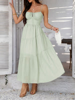 Devine Smocked Tiered Maxi Cami Dress - Ladyez