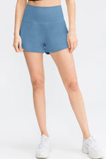 Wide Waistband Sports Shorts with Pockets - Ladyez